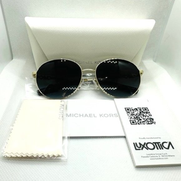 NEW ORIGINAL MICHAEL KORS MK1119 ALPINE 10148G Light Gold/Dark Grey Grad. 57mm - Picture 9 of 10